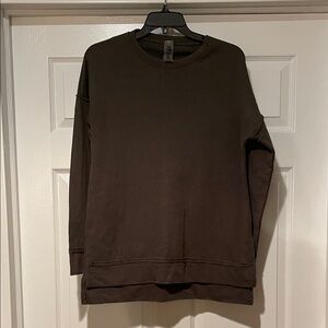 Mono B Dark Olive Waffle Knit shirt